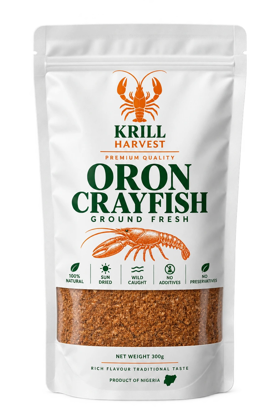 Krill Harvest premium Oron ground crayfish pouch